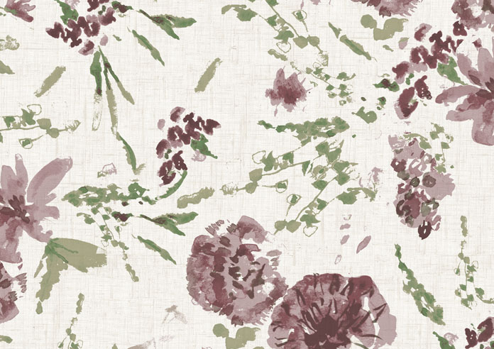 Watercolour Floral, Rosewood Pink - Twist&Fit Roller Blind - Image 6